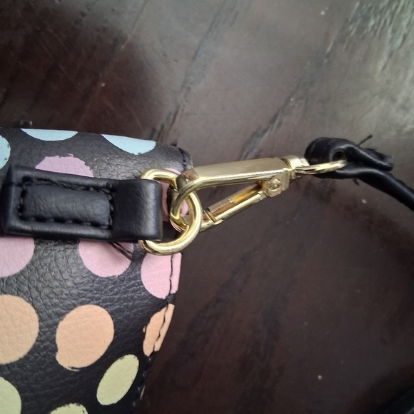 Betsey Johnson Pastel Polka dot Crossbody Purse/Clutch. - Picture 8 of 10